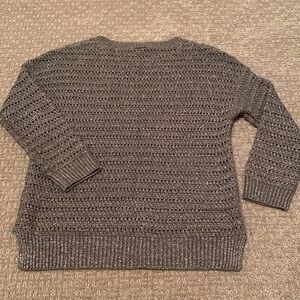 5 for $25 Sparkle & Fade crochet knit sweater sparkly grey silver